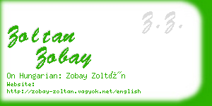 zoltan zobay business card